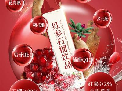红参石榴汁红参石榴饮品袋装代加工 口服液人参浓缩液饮料贴牌OEM图2