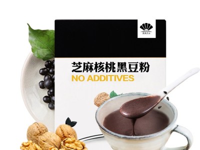 黑芝麻核桃桑葚粉黑豆粉芝麻糊五谷杂粮600g即食代餐粉冲泡图2