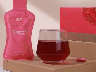 玫瑰西柚饮 袋装花果汁饮品贴牌 山东完美 OEM定制代加工图2